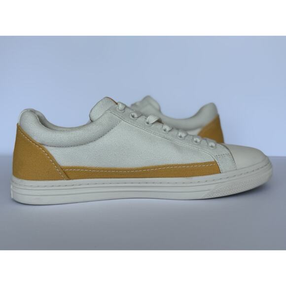 TORY BURCH Classic‎ Court Canvas Sneaker Ivory Canvas/Curry Yellow Size 9M EUC - Picture 7 of 15